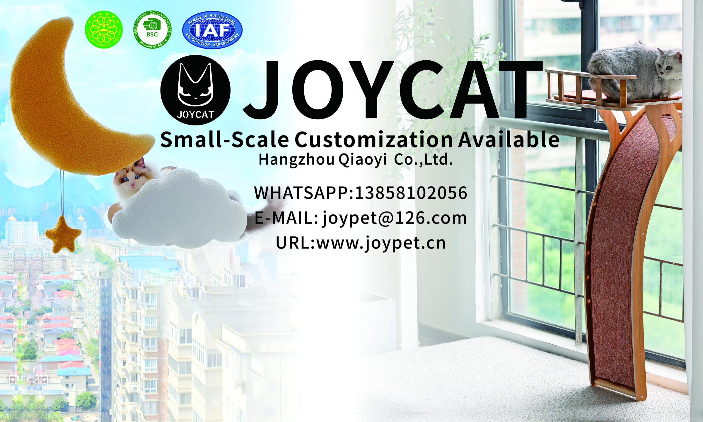 JoyPet exhibition visual for bird and cat products