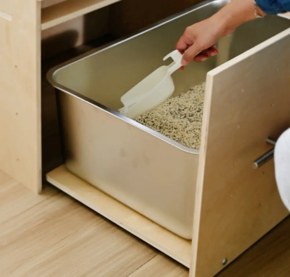 Wood-Style Cat Litter Cabinet product detail
