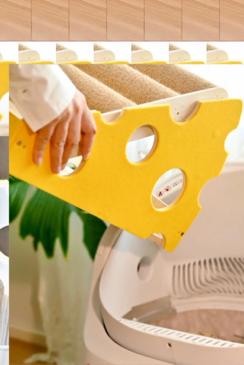 Cheese-Shaped Cat Litter Sifting Ramp product detail