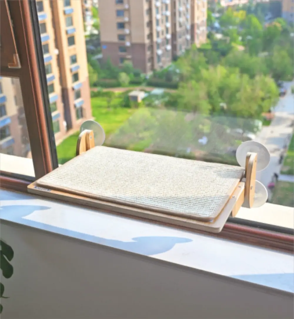 Cat Window Perch — Wide Textured Type